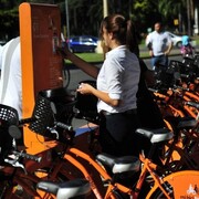 Inauguración sistema de bicicletas públicas MI bici Tu bici Franco Trovato Fuoco / Dir Gral Comunicación Social.