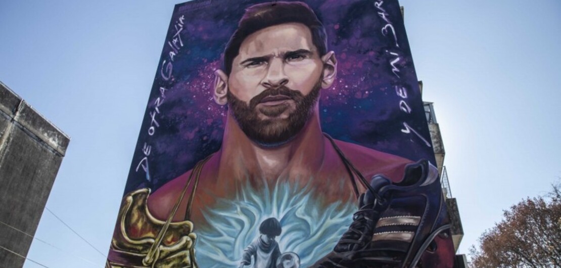 Mural Messi en Bs As y Azara - Sec. de Cultura y Educación (Guillermo Turin Bootello)