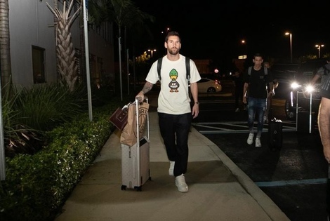 Imagen de Messi llegó a Miami para afrontar los últimos amistosos