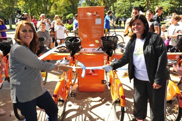 Inauguraci&oacute;n sistema de bicicletas p&uacute;blicas MI bici Tu bici Franco Trovato Fuoco / Dir Gral Comunicaci&oacute;n Social.