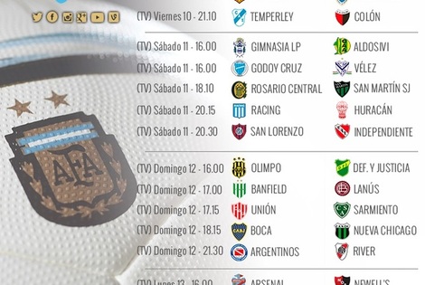 Imagen de Los horarios de la novena fecha: central juega el sábado y newell's el lunes