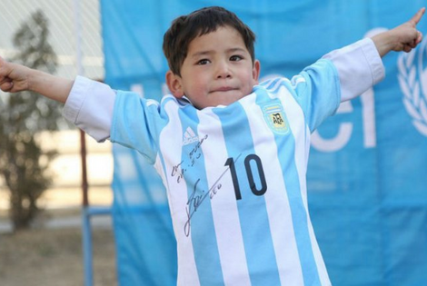 Imagen de Messi cumplio el sue&ntilde;o de un ni&ntilde;o