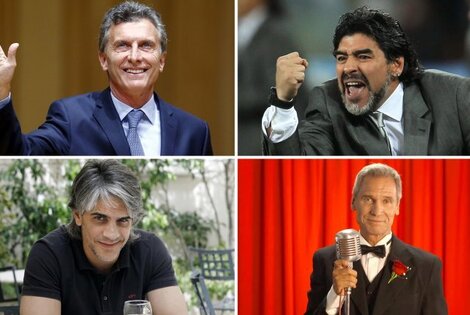 Infobae. Famosos canosos. Mauricio Macri, Diego Maradona, Pablo Echarri y Raúl Taibo