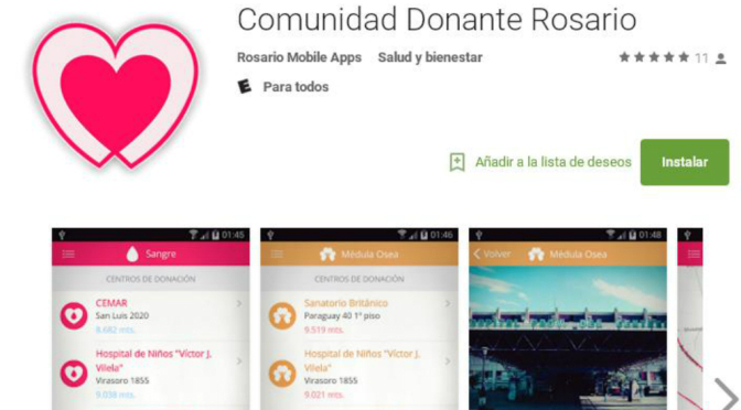 Imagen de App destinada a la donación de sangre y órganos