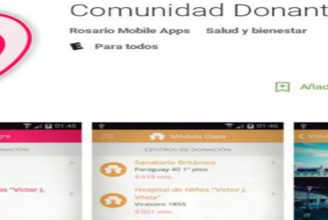 Imagen de App destinada a la donaci&oacute;n de sangre y &oacute;rganos