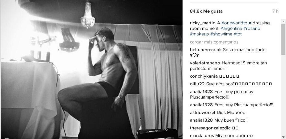 Imagen de Ricky Martin record&oacute; a Rosario en Instagram