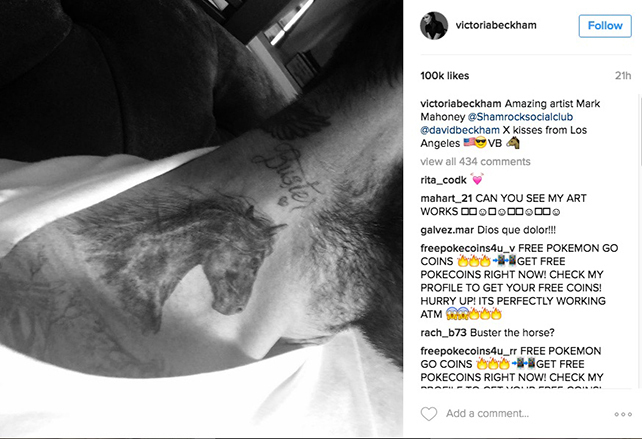 David Beckham se hizo un nuevo tatuaje