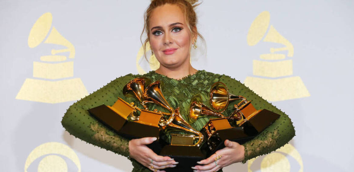 Imagen de Adele fue la gran ganadora de los Grammy