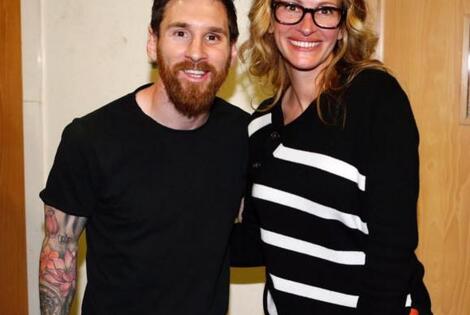 Imagen de Messi, fan de Julia Roberts