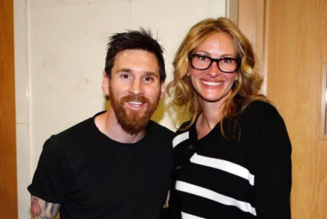 Imagen de Messi, fan de Julia Roberts