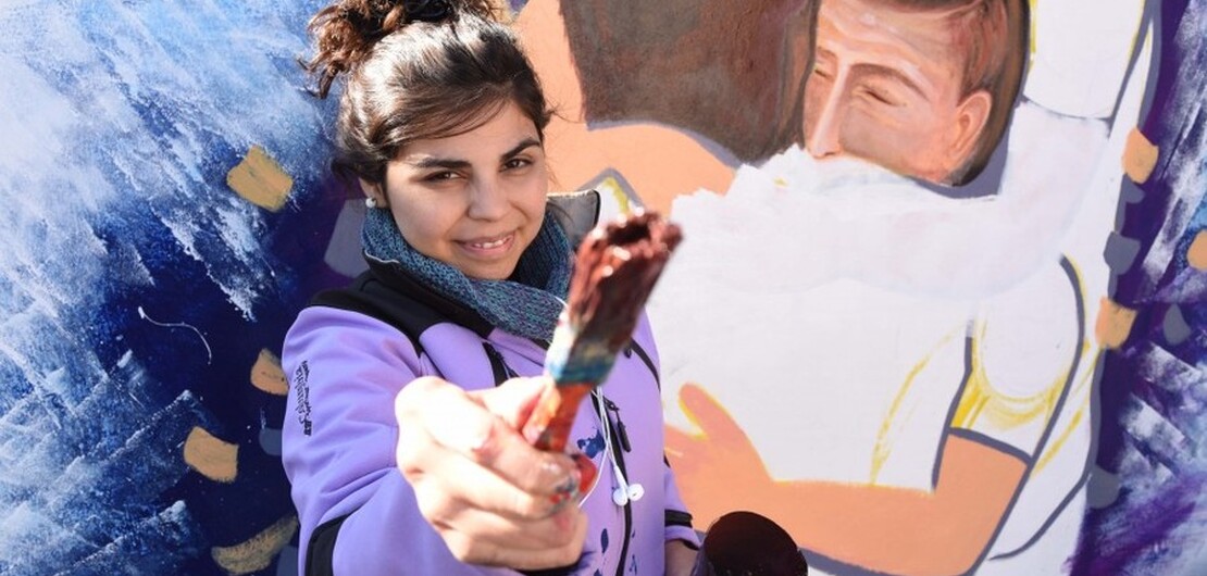 Imagen de Artistas llenan de murales el barrio de Messi