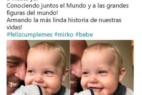 Imagen de Marley celebr&oacute; 8 meses junto a Mirko