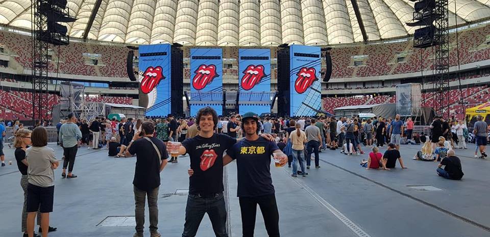 Imagen de Fanaticos rosarinos con Mick Jagger