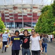 Imagen de Fanaticos rosarinos con Mick Jagger