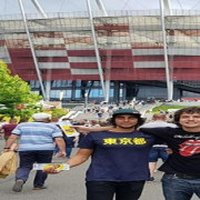 Imagen de Fanaticos rosarinos con Mick Jagger