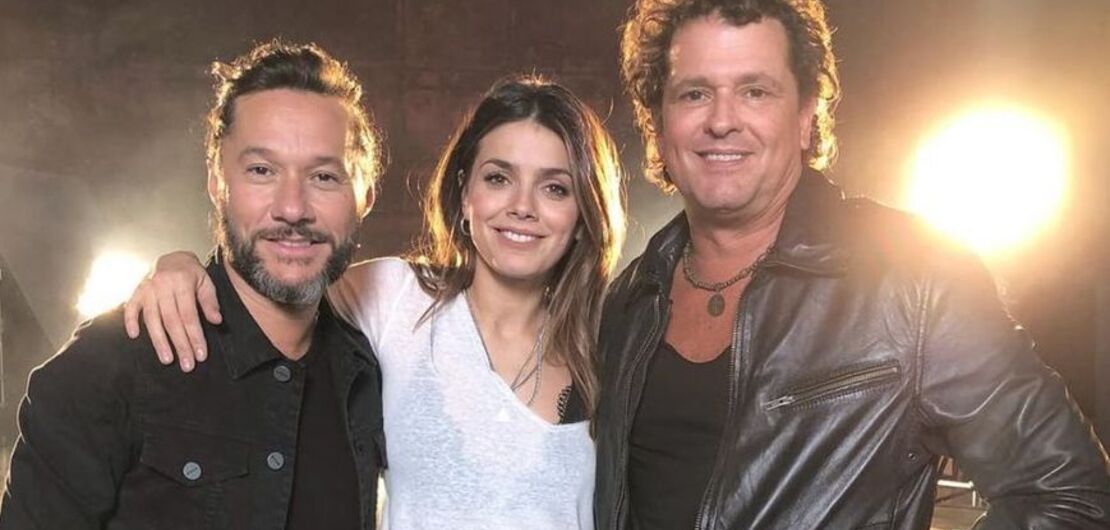 Imagen de Diego Torres junto a Carlos Vives en "UN POQUITO "