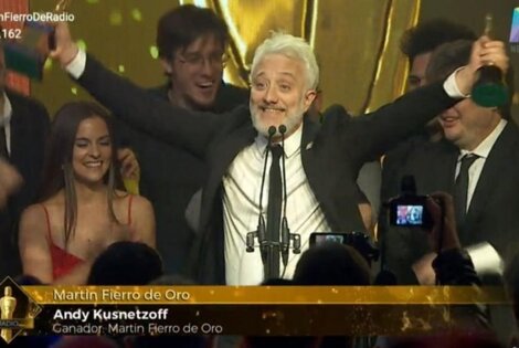 Imagen de Andy Kusnetzoff ganó el Martín Fierro de oro en radio