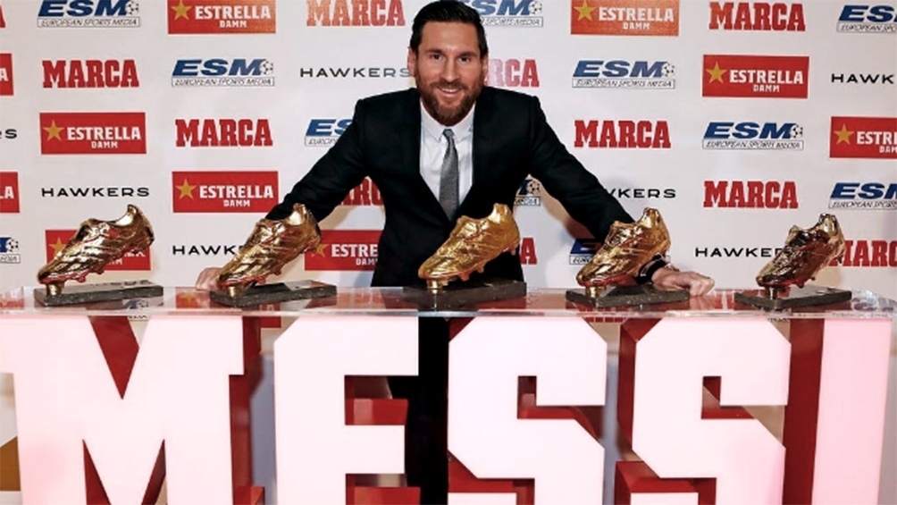 Imagen de Messi ganó por quinta vez el Botín de Oro en Europa