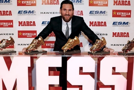 Imagen de Messi ganó por quinta vez el Botín de Oro en Europa