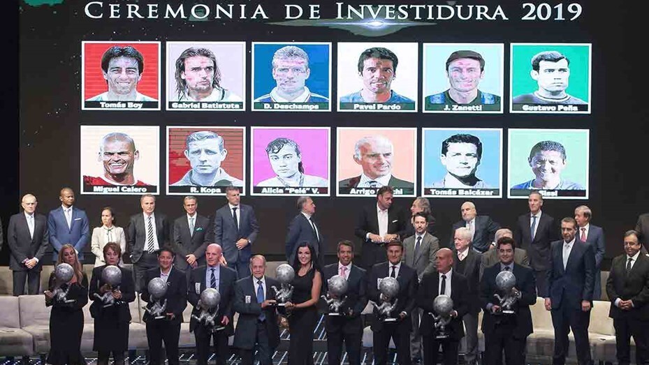 Imagen de Batistuta y Zanetti incluidos en el Salón de la Fama