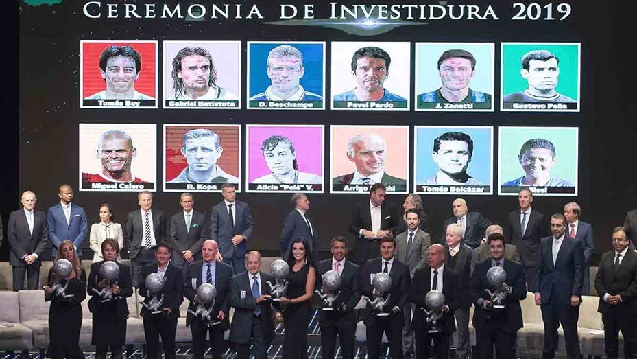 Imagen de Batistuta y Zanetti incluidos en el Sal&oacute;n de la Fama