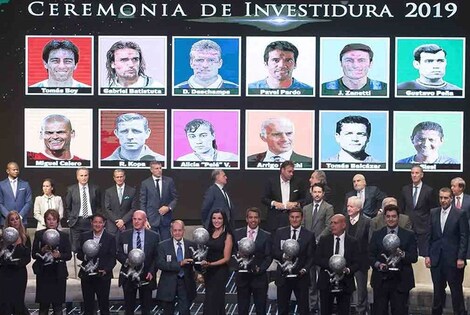 Imagen de Batistuta y Zanetti incluidos en el Salón de la Fama