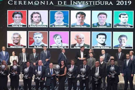 Imagen de Batistuta y Zanetti incluidos en el Sal&oacute;n de la Fama