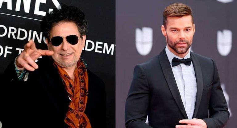 Imagen de Para el recuerdo, el saludo de Andrés Calamaro con Ricky Martin