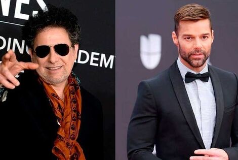 Imagen de Para el recuerdo, el saludo de Andr&eacute;s Calamaro con Ricky Martin