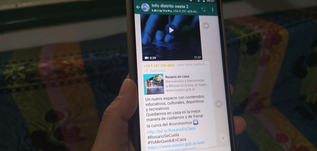 Imagen de El municipio cre&oacute; grupos de Whatsapp con informaci&oacute;n confiable