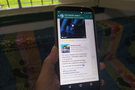 Imagen de El municipio creó grupos de Whatsapp con información confiable