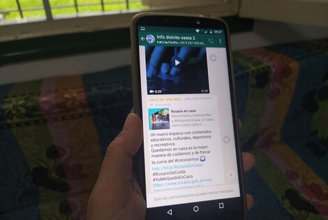 Imagen de El municipio cre&oacute; grupos de Whatsapp con informaci&oacute;n confiable