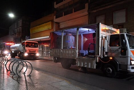 Imagen de Desinfección en las calles de Rosario por prevención