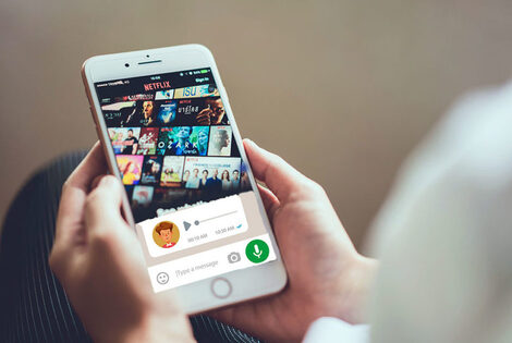 Imagen de Ahora podes ver Netflix desde WhastApp