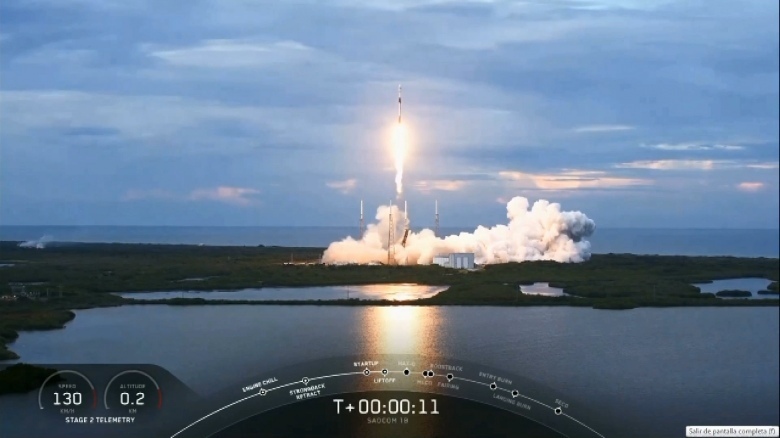 Imagen de Se lanz&oacute; con &eacute;xito el satelite Argentino Saocom 1B