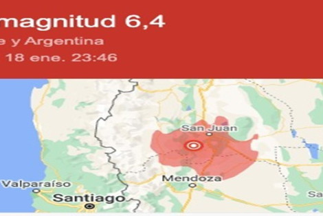 Imagen de Un terremoto en San Juan se sintió con fuerza en Rosario Imagen de Un terremoto en San Juan se sintió con fuerza en Rosario