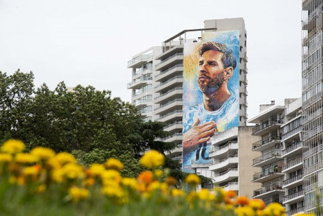 Imagen de Messi es parte del turismo en Rosario
