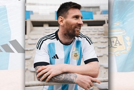 Imagen de Messi con la "celeste y blanca" ya piensa en Qatar 2022