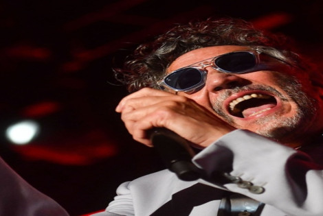 El m&uacute;sico rosarino y compositor, icono del rock nacional (Foto Alfredo Luna).