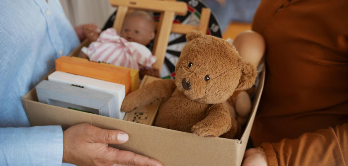 Imagen de colecta solidaria de juguetes por el Día de las Infancias