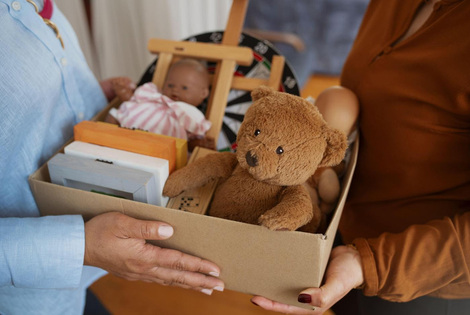 Imagen de colecta solidaria de juguetes por el Día de las Infancias