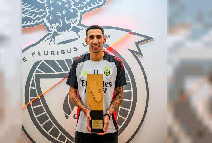 &Aacute;ngel Di Mar&iacute;a fue elegido como el mejor jugador de los meses de octubre y noviembre de la Primera Liga de Portugal. (Foto: Prensa/Benfica) NA