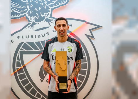 Ángel Di María fue elegido como el mejor jugador de los meses de octubre y noviembre de la Primera Liga de Portugal. (Foto: Prensa/Benfica) NA