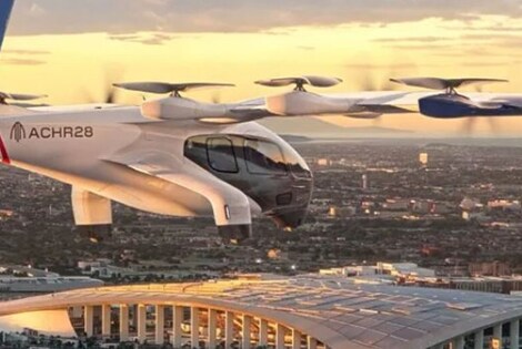 Imagen de JJOO de Los Ángeles 2028 con taxis aéreos