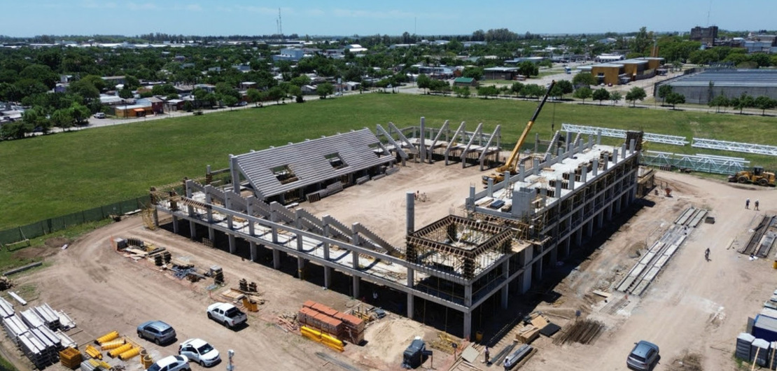 Imagen de el nuevo Microestadio de Rafaela en construcción
