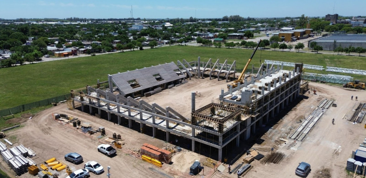 Imagen de el nuevo Microestadio de Rafaela en construcci&oacute;n