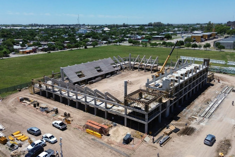Imagen de el nuevo Microestadio de Rafaela en construcci&oacute;n