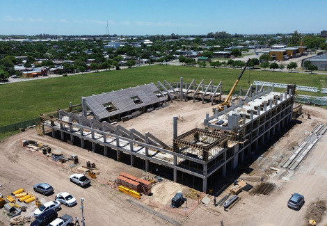 Imagen de el nuevo Microestadio de Rafaela en construcción