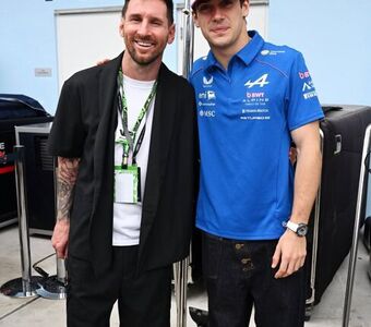 Imagen de Encuentro de gigantes: Messi y Colapinto en el GP de Miami