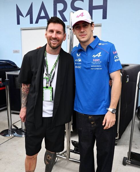 Imagen de Encuentro de gigantes: Messi y Colapinto en el GP de Miami